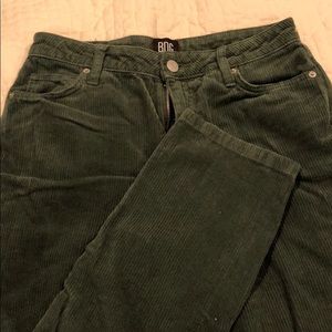 Green corduroy mom jeans